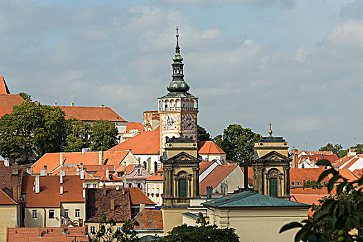 教堂,城市,捷克