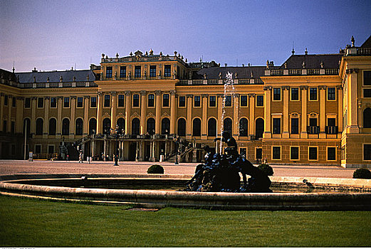 喷泉,美泉宫,维也纳,奥地利