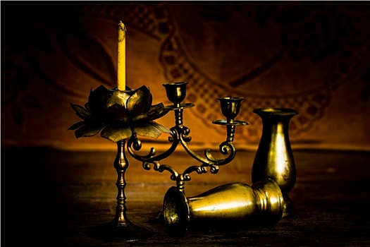 烛台,花瓶,蜡烛
