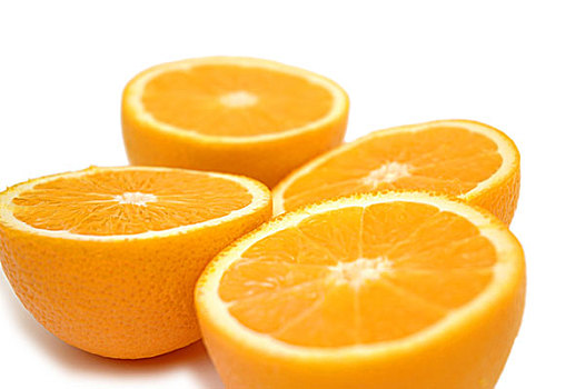 橘子,隔绝,白色背景,浅