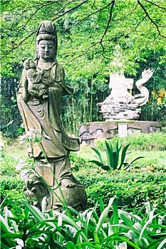 雕塑,中国人,佛,公园