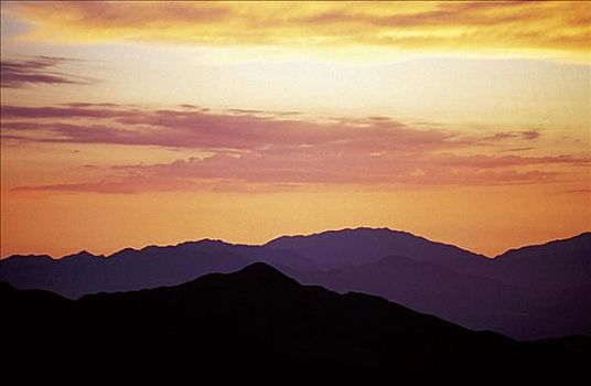 死亡谷国家公园,西部,风景,日落,加利福尼亚,美国,北美