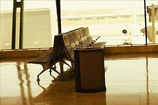 特写,座椅,机场,马德里,西班牙