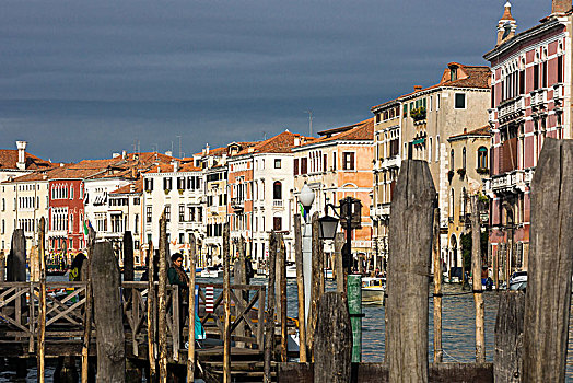 威尼斯,大运河,栈桥,汽艇