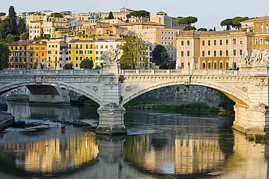 上方,台伯河,罗马,意大利