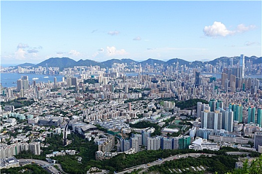 香港,拥挤,建筑,城市