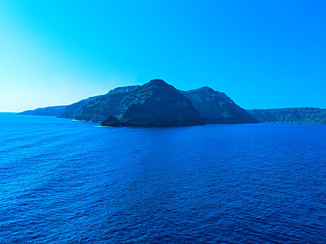 锡拉岛,希腊,风景,码头