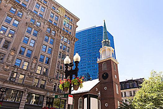 波士顿,老,南,会面,房子,古迹,马萨诸塞,美国