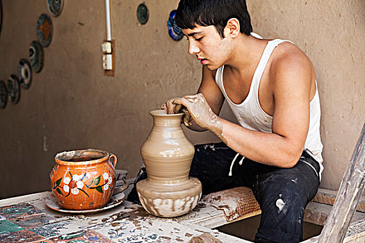 制陶,陶器,乌兹别克斯坦,亚洲