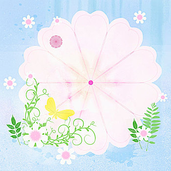 模版,留白,花,裝飾