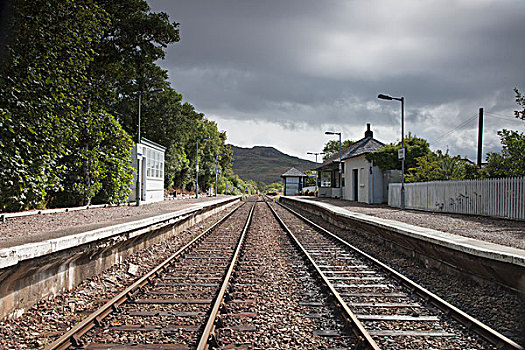 铁轨,车站,高地,苏格兰