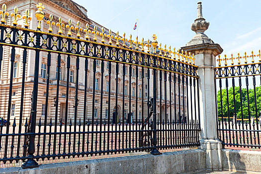 白金汉宫,特写,装饰,栅栏,伦敦,英国
