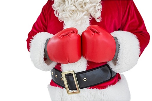 腰部,圣诞老人,拳击手套