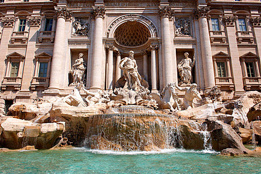 巴洛克,喷泉,罗马,意大利,欧洲