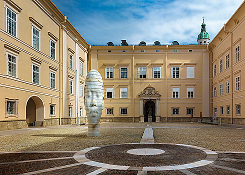 大理石,雕塑,艺术家,院落,大学,萨尔茨堡,奥地利,欧洲