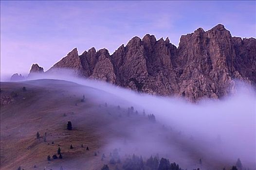 雾状,风景,白云岩,意大利