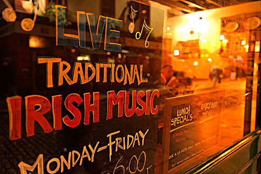 传统,爱尔兰,音乐,标识,都柏林,欧洲