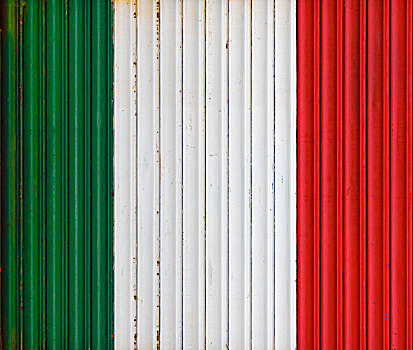 意大利国旗,涂绘,百叶窗