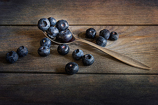 蓝莓,乡村,布置,老,木质背景,纹理