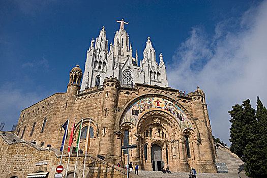 教堂,提维达波,巴塞罗那,加泰罗尼亚,西班牙,欧洲