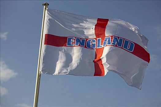 英国,旗,飘扬,蓝天