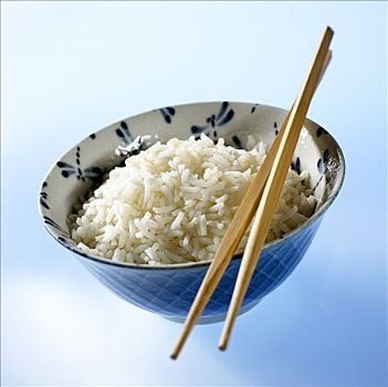 米饭,碗,筷子