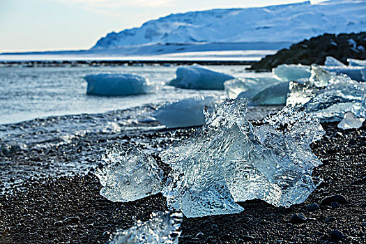 冰块,冰河,泻湖,杰古沙龙湖,冰岛