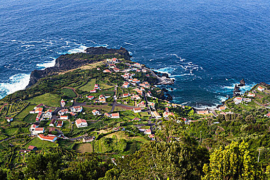 俯视图,大,岛屿,亚速尔群岛,葡萄牙
