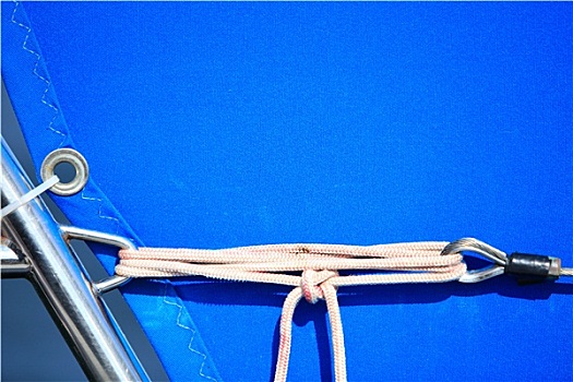 绳索,帆船,索具,蓝色背景