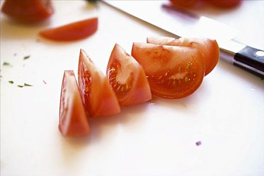 切片,新鲜,西红柿