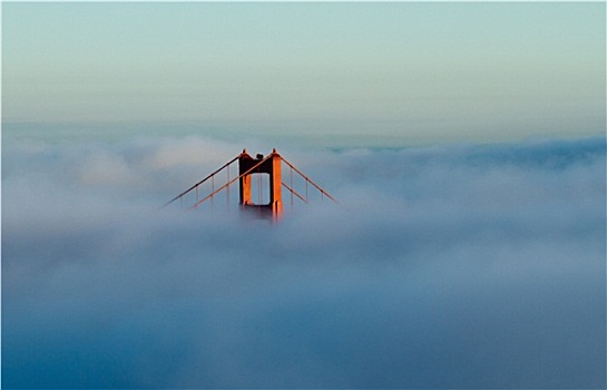 金门大桥,雾