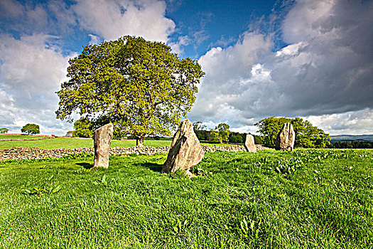 英格兰,德贝郡,摩尔,石头,青铜时代,巨石阵,只有,剩余,脚,圆