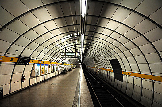 地铁,火车站,慕尼黑,巴伐利亚,德国,欧洲