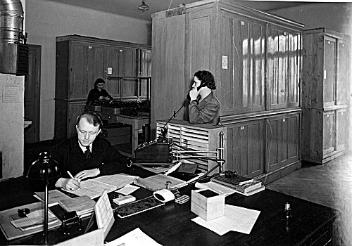 办公室,男人,书桌,秘书,接电话,20世纪40年代,精准,位置,未知,德国,欧洲