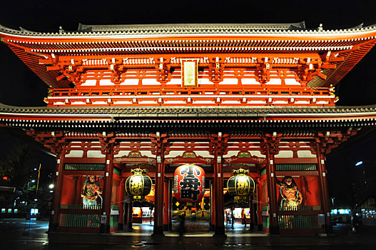 日本东京浅草寺夜景