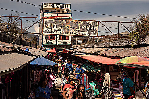 人群,市场,苏门答腊岛
