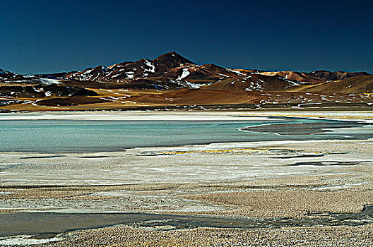 智利,泻湖,盐,靠近,湖
