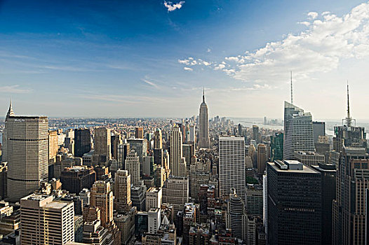 建筑,风景,观注,平台,洛克菲勒,中心,曼哈顿,纽约,美国