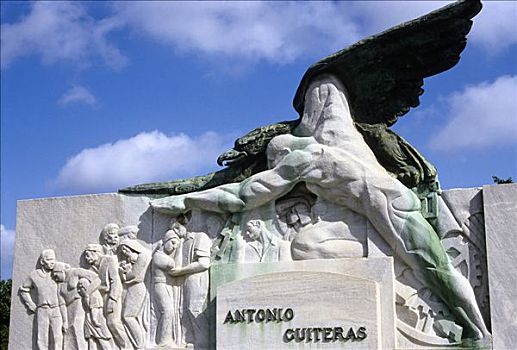 墓地,雕塑,古巴,政治家,30多岁,哈瓦那,加勒比海