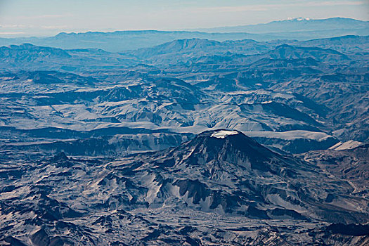 安第斯山,山脉,冰河,商业,航空公司,南方,智利