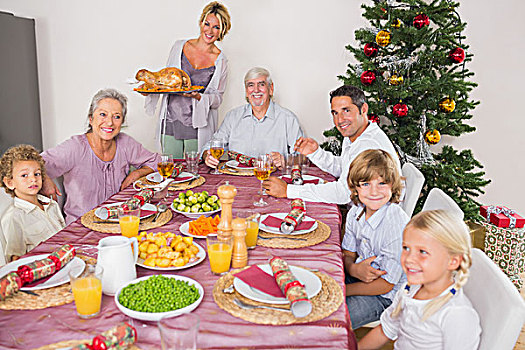 母亲,土耳其,餐桌,圣诞节