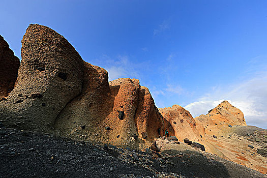 长白山天文峰火山熔岩