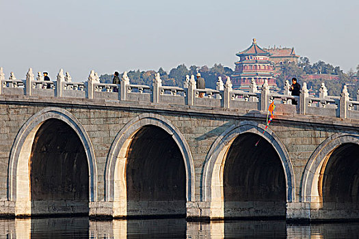 中国,北京,颐和园,拱形,桥