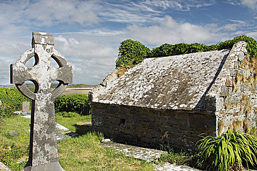 教堂,遗址,靠近,芒斯特,区域,克雷尔县,爱尔兰