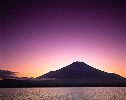 日本,富士山,湖