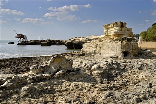 岩石海岸,圣徒,法国