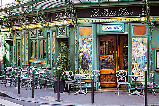 餐馆,街道,巴黎,法国