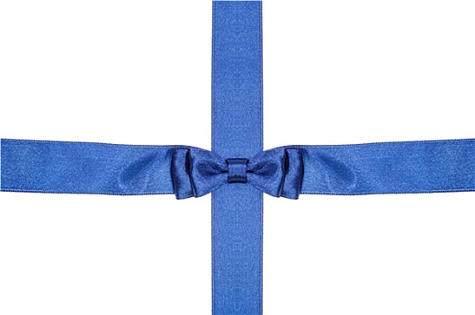 交叉,蓝带,绸缎,带,蝴蝶结