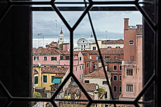威尼斯,宫殿,风景,屋顶