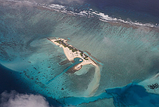 沙子,马尔代夫,俯视,风景,飞行,环礁,印度洋